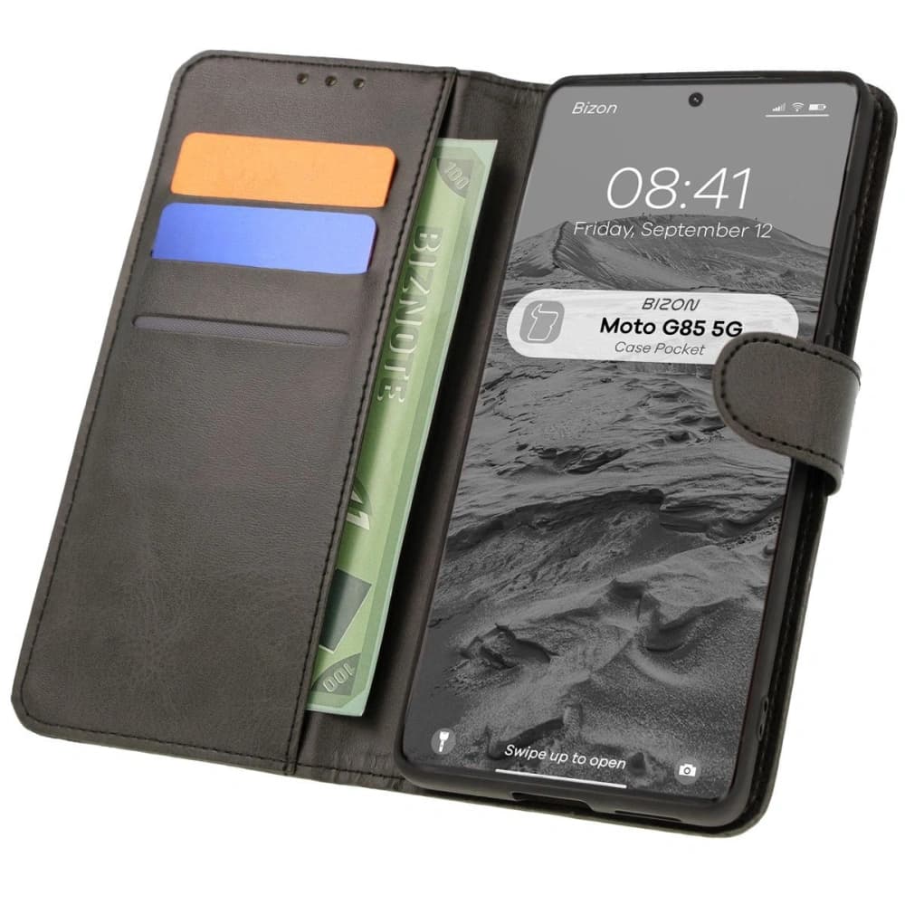 Bizon Case Pocket Motorola Moto G85 5G negru - 1