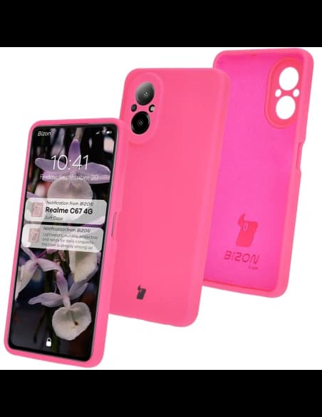 Bizon Soft Case Realme C67 4G neon rózsaszín