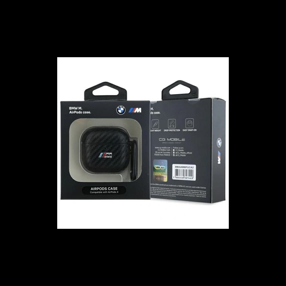 BMW BMA4CMPUCA Apple AirPods 4 husă PU Carbon M Collection negru - 3