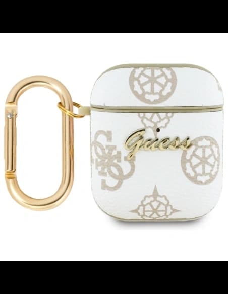 Guess GUA2PG4GPH Apple AirPods 1/2 borító 4G kampó fehér