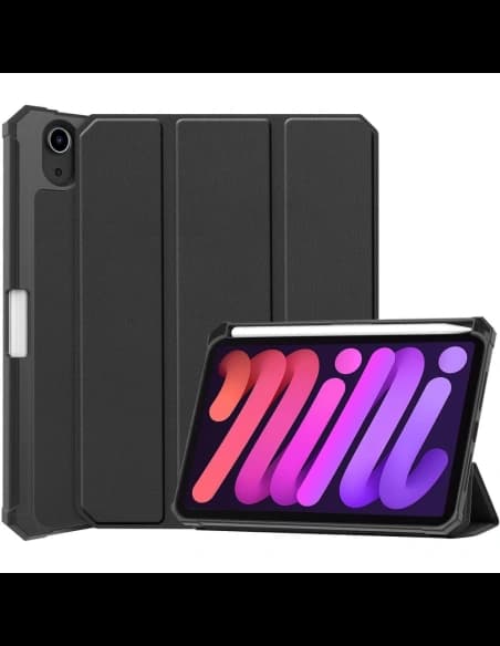 Bizon Case Tab Lizard Apple iPad mini 2021 6 gen / iPad mini 8.3" 2024 7 gen negru