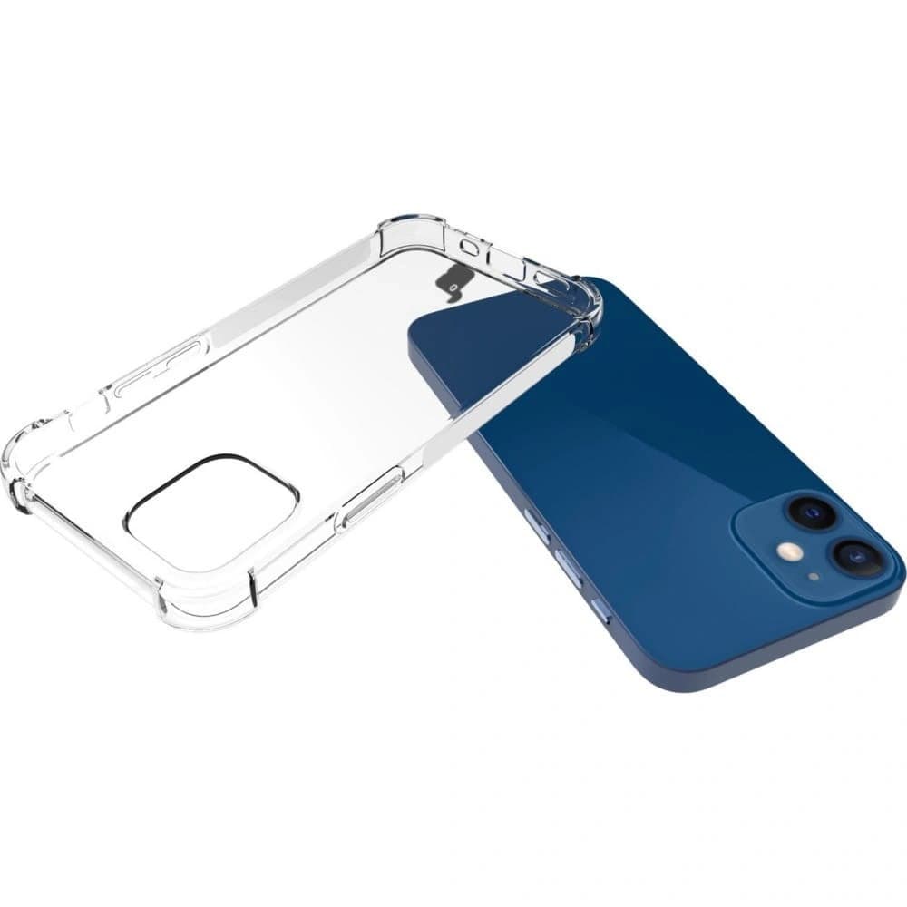 Etui + 2x sklo na obrazovku + sklo na objektiv Bizon Case Clear Pack pro Apple iPhone 12 Mini průhledné - 5
