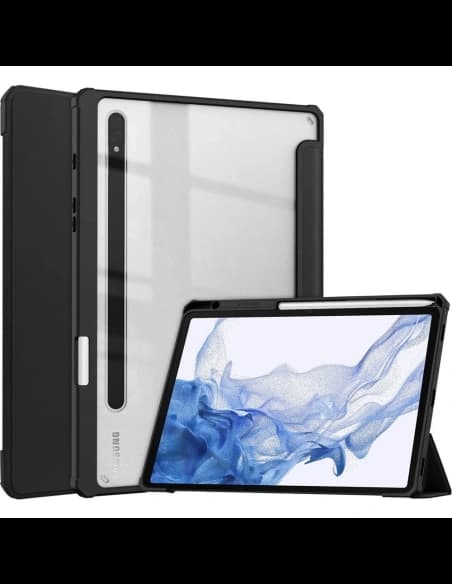 Caz Bizon Tab Clear Matt Samsung Galaxy Tab S8 / S7 negru