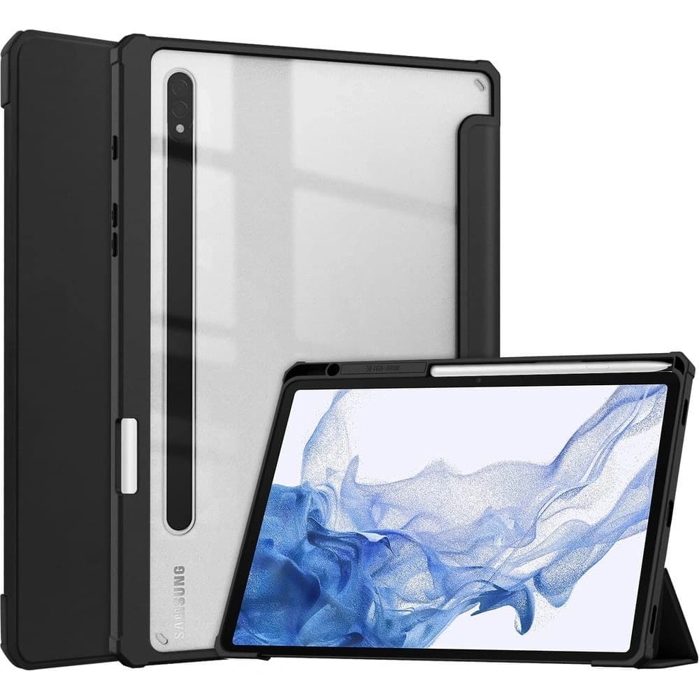 Etui Bizon Case Tab Clear Matt do Samsung Galaxy Tab S8 / S7 černé - 1