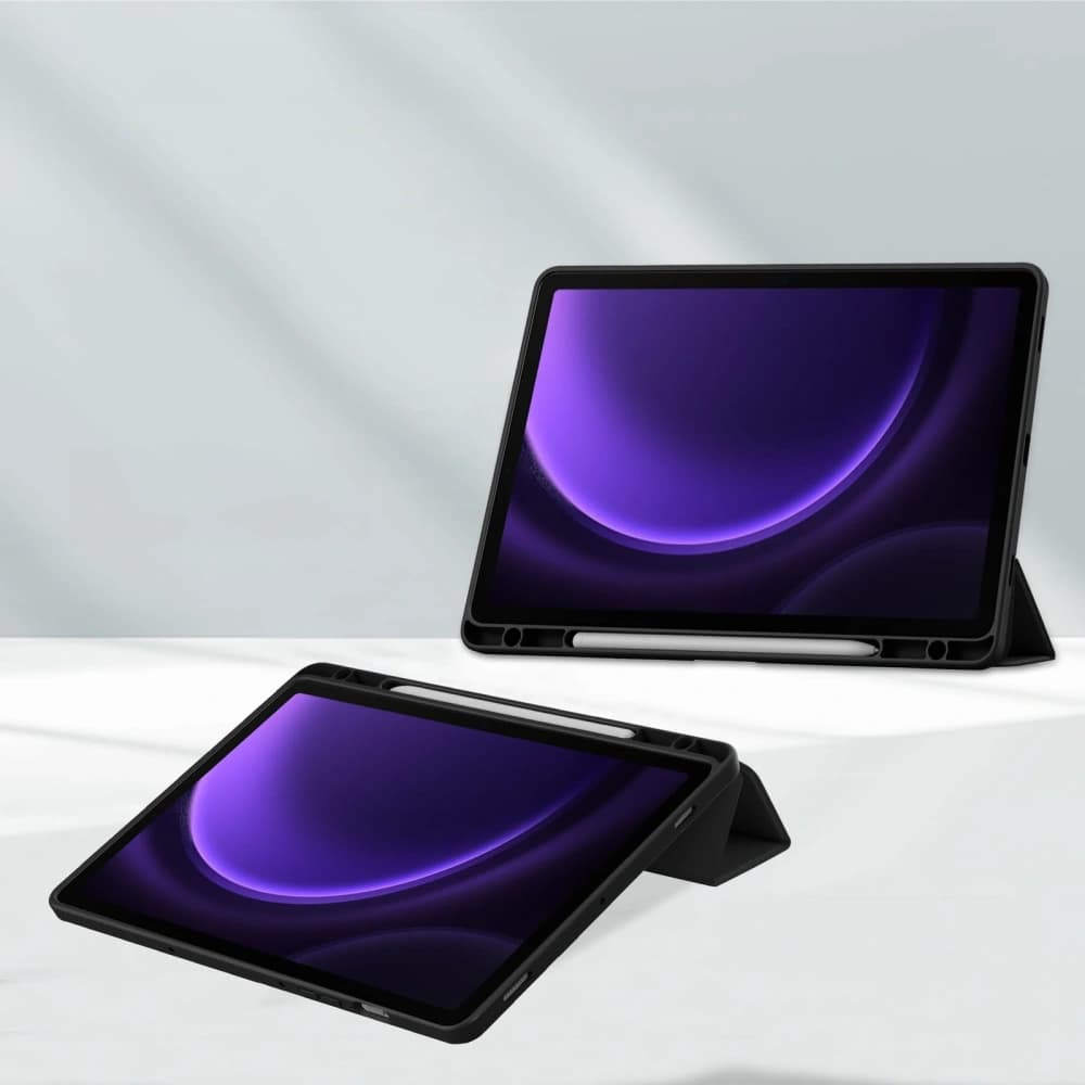 Caz Bizon Tab Clear Matt Samsung Galaxy Tab S9 / S9 FE negru - 2