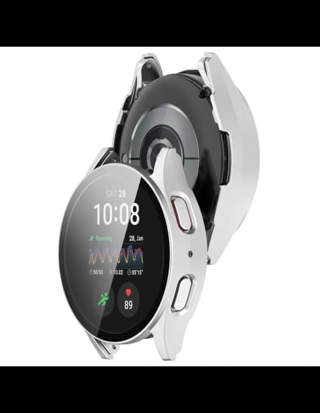 Bizon Case+Glass Watch Samsung Galaxy Watch 7 44 mm satin silver