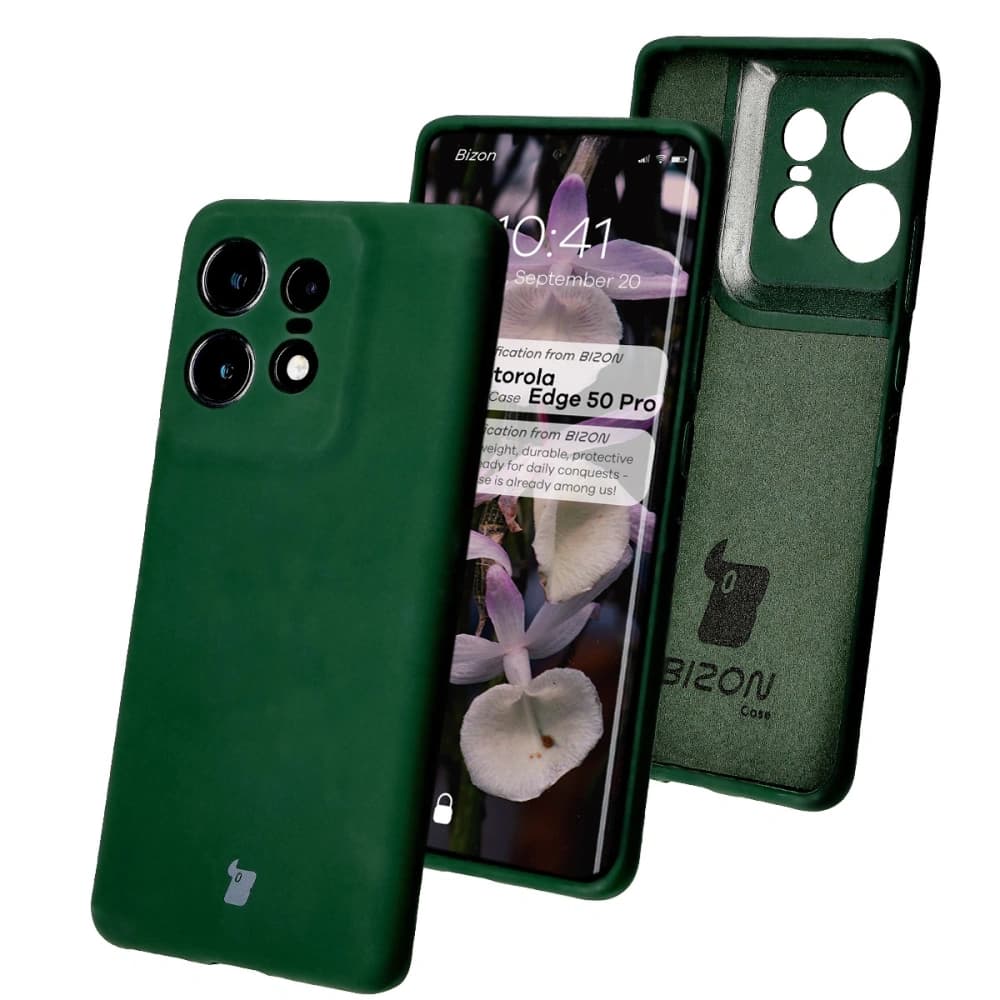Bizon puha tok Motorola Edge 50 Pro sötétzöld - 1