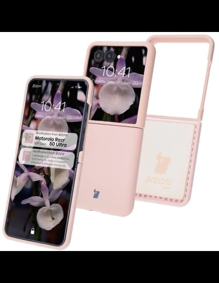 Bizon Soft Case Motorola Razr 50 Ultra light pink