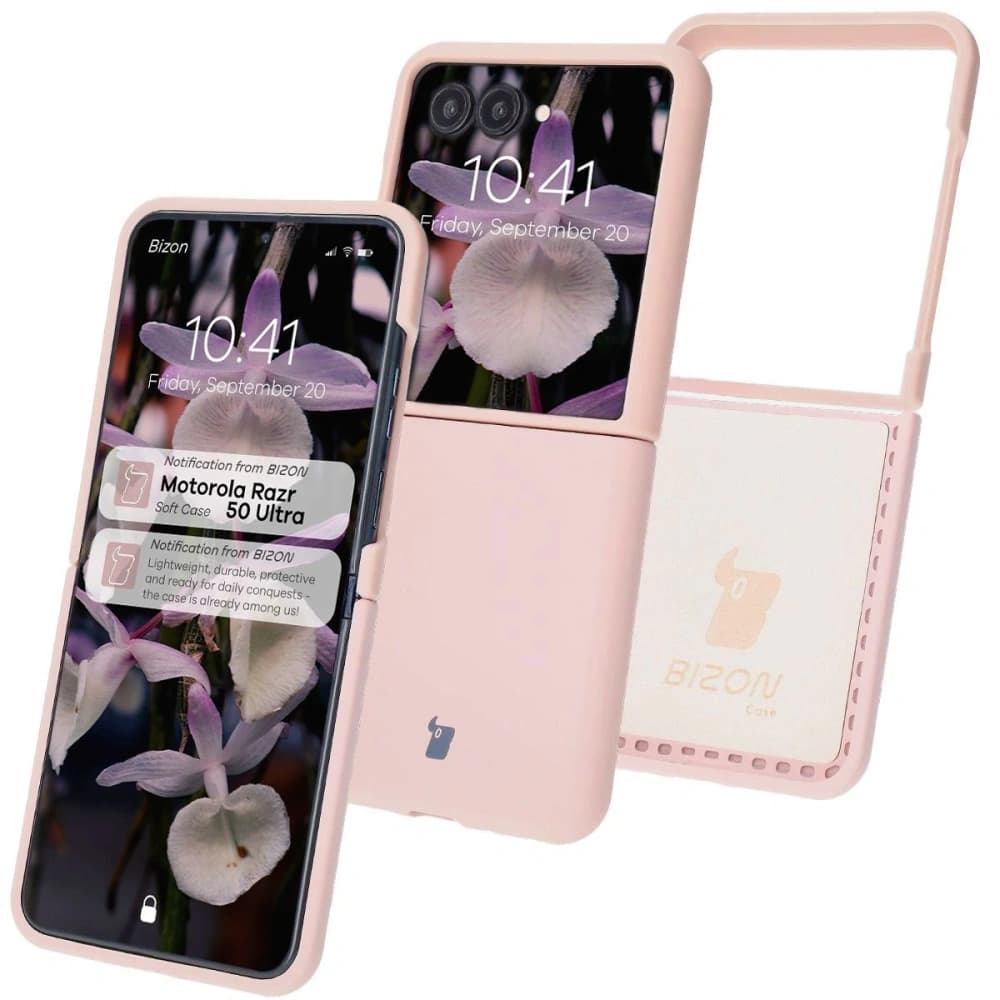 Bizon Soft Case Motorola Razr 50 Ultra light pink - 1