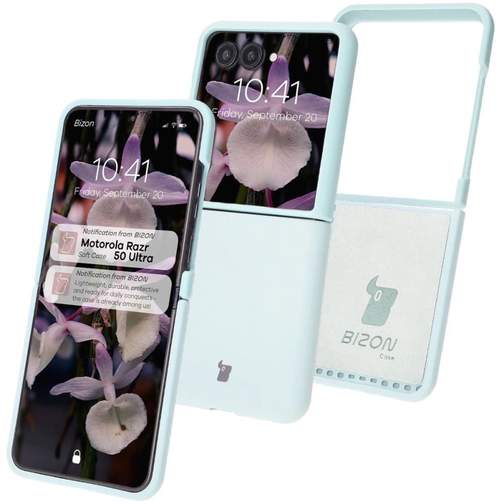 Bizon Soft Case Motorola Razr 50 Ultra light blue - 1