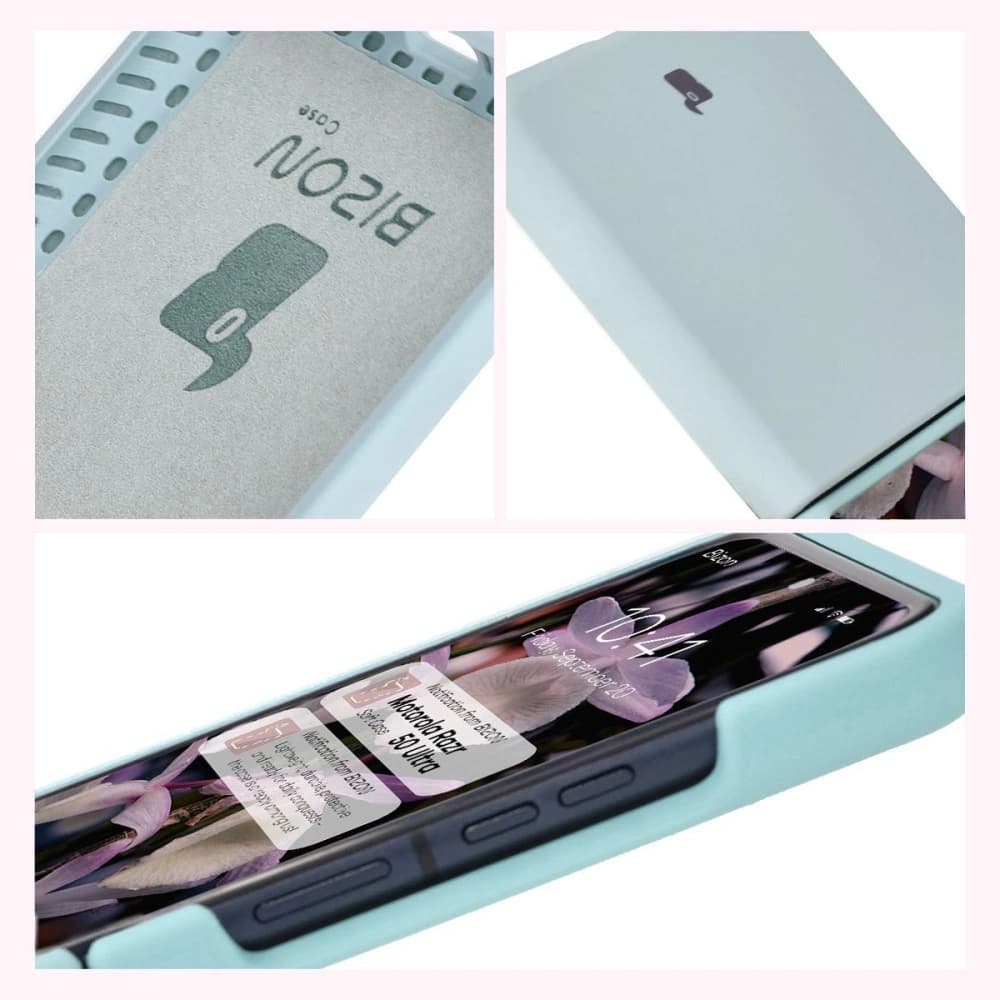 Bizon Soft Case Motorola Razr 50 Ultra light blue - 4