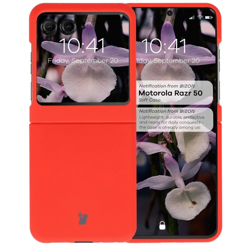 Silikonové pouzdro Bizon Soft Case pro Motorola Razr 50 červené - 1