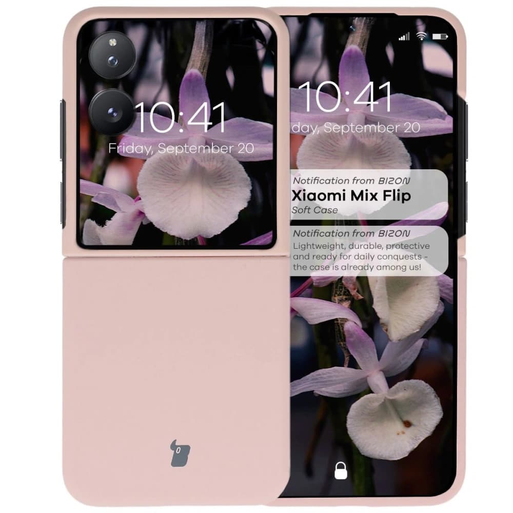 Bizon Soft Case Xiaomi Mix Flip hellrosa - 1