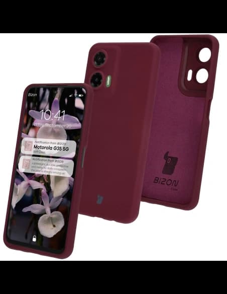 Bizon Soft Case Motorola Moto G35 5G dunkel lila