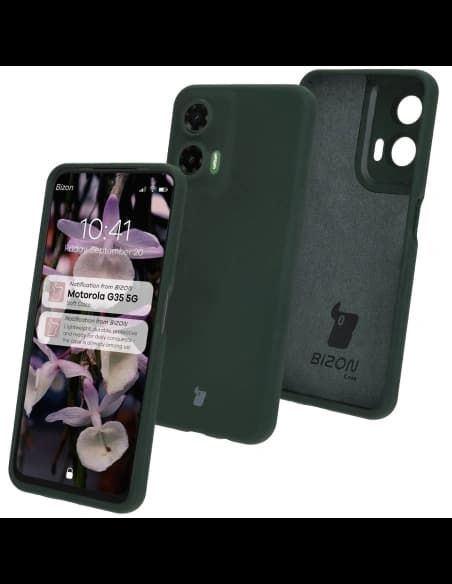 Bizon Soft Case Motorola Moto G35 5G dunkelgrün