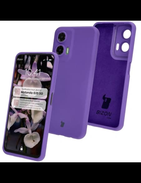 Bizon Soft Case Motorola Moto G35 5G lila
