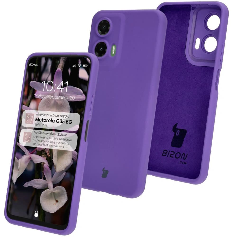 Bizon Soft Case Motorola Moto G35 5G lila - 1