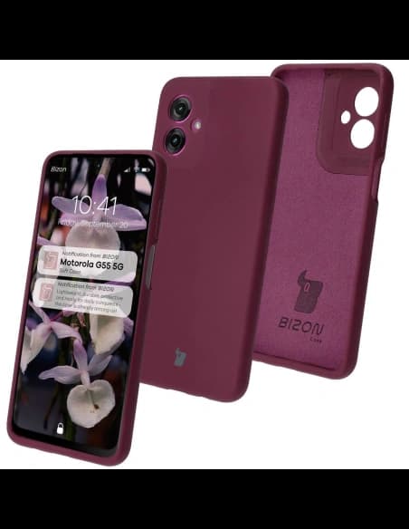Bizon Soft Case Motorola Moto G55 5G sötétlila