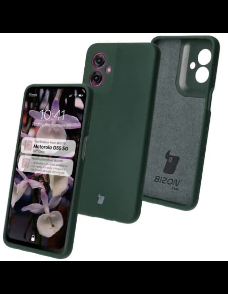 Bizon Soft Case Motorola Moto G55 5G sötétzöld