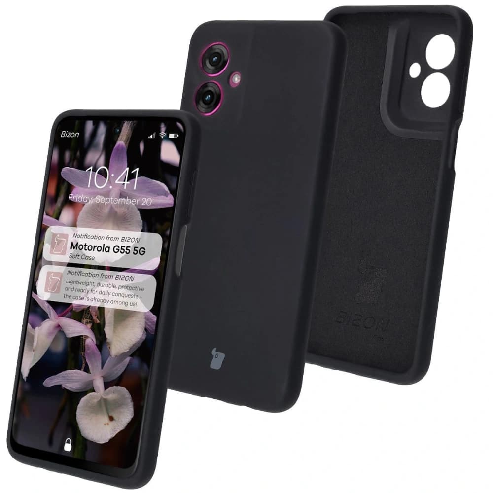 Bizon Soft Case Motorola Moto G55 5G black - 1