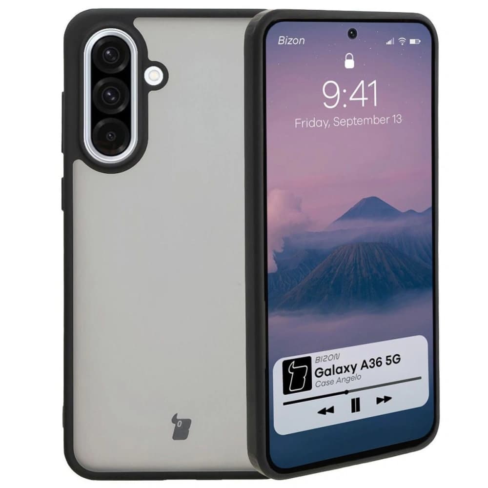 Bizon Case Angelo Samsung Galaxy A36 5G smoky cu un cadru negru - 1
