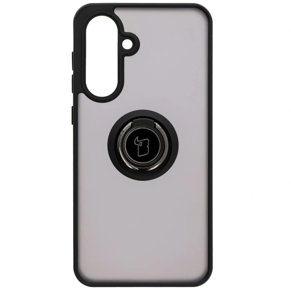 Etui s držákem na prst Bizon Case Hybrid Ring do Samsung Galaxy A36 5G / A56 5G kouřové s černým rámečkem - 2