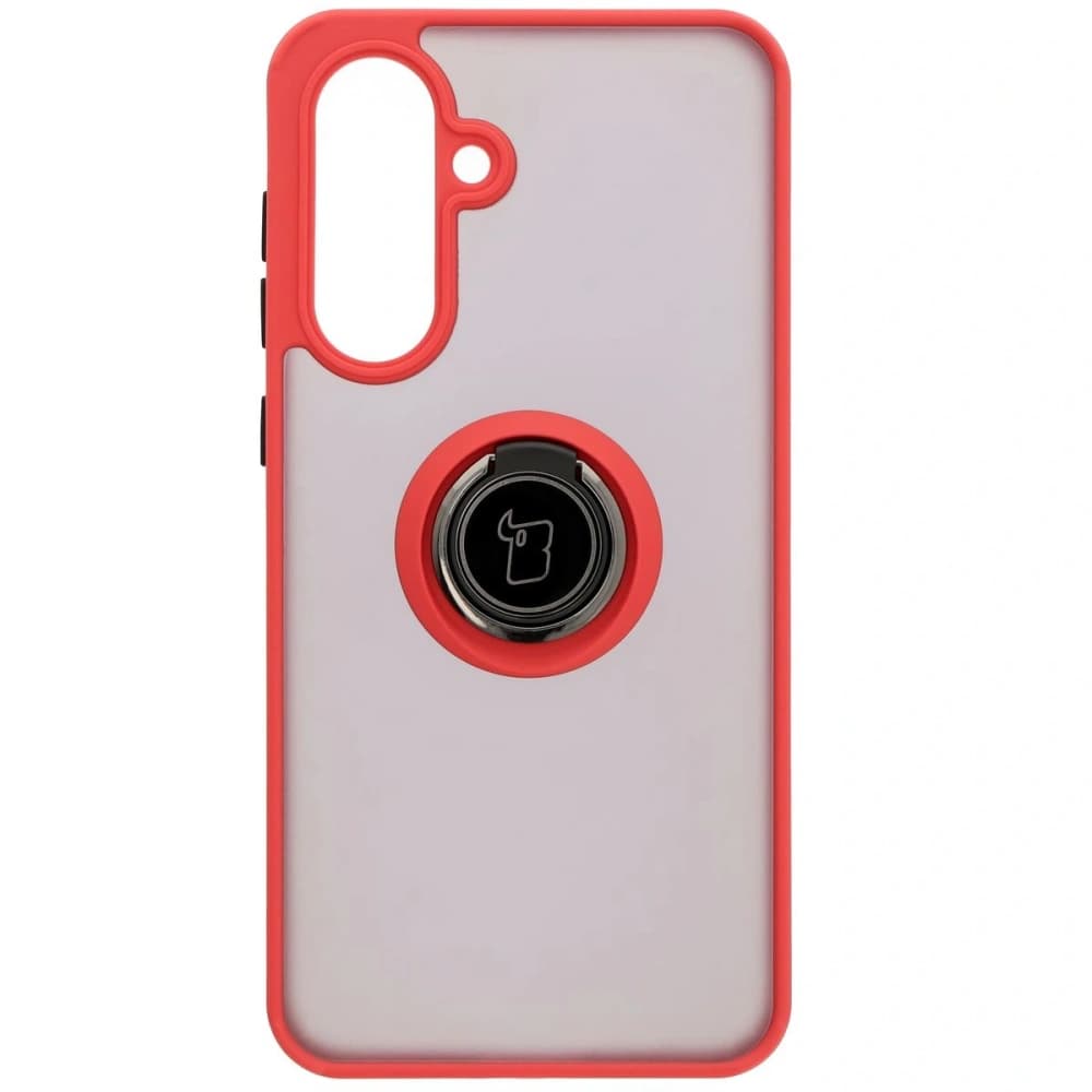 Bizon Case Hybrid Ring Samsung Galaxy A36 5G / A56 5G fumuriu cu un cadru roșu - 2