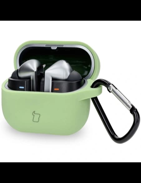 Bizon Case Fülhallgató Szilikon Samsung Galaxy Buds 3 / 3 Pro világos zöld