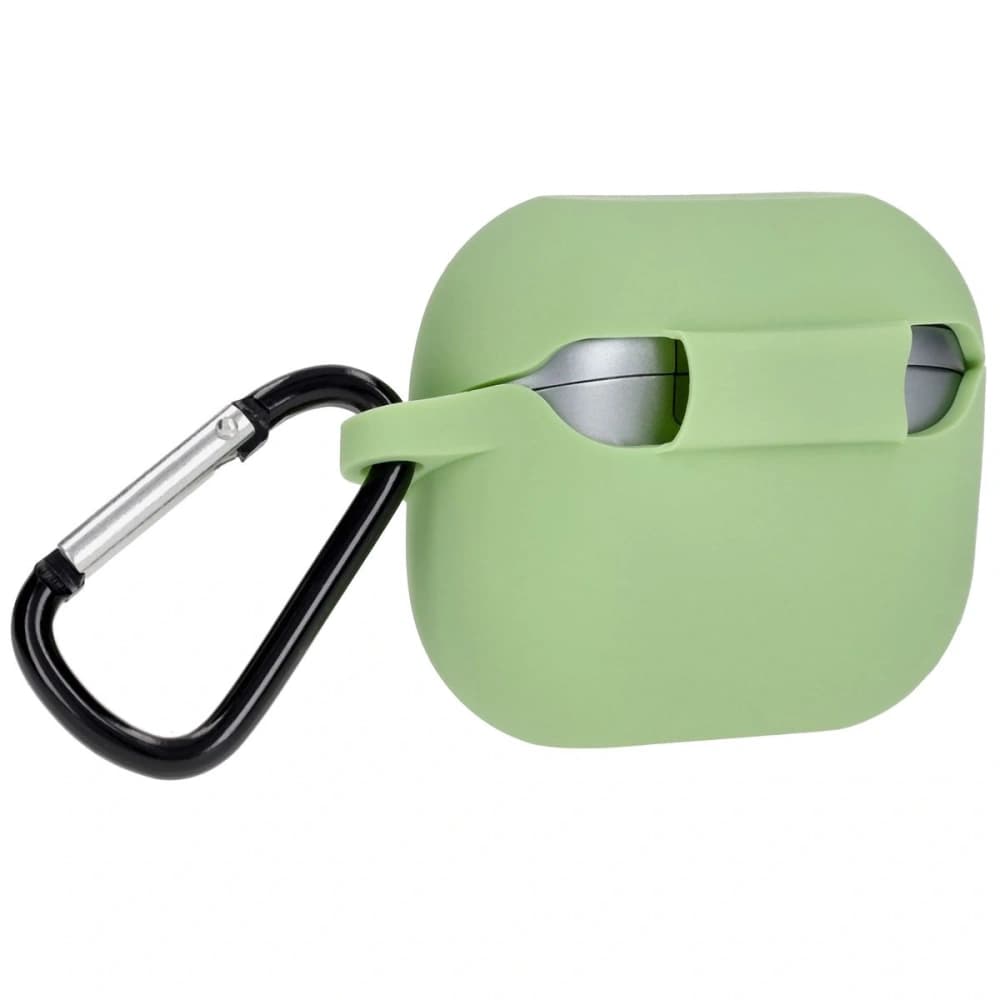 Silikonový obal s karabinou Bizon Case Headphone Silicone pro Samsung Galaxy Buds 3 / 3 Pro jasně zelený - 5