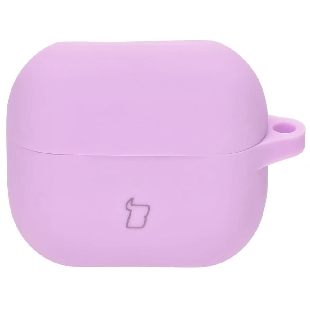 Silikonové pouzdro s karabinou Bizon Case Headphone Silicone pro Samsung Galaxy Buds 3 / 3 Pro světle fialové - 2