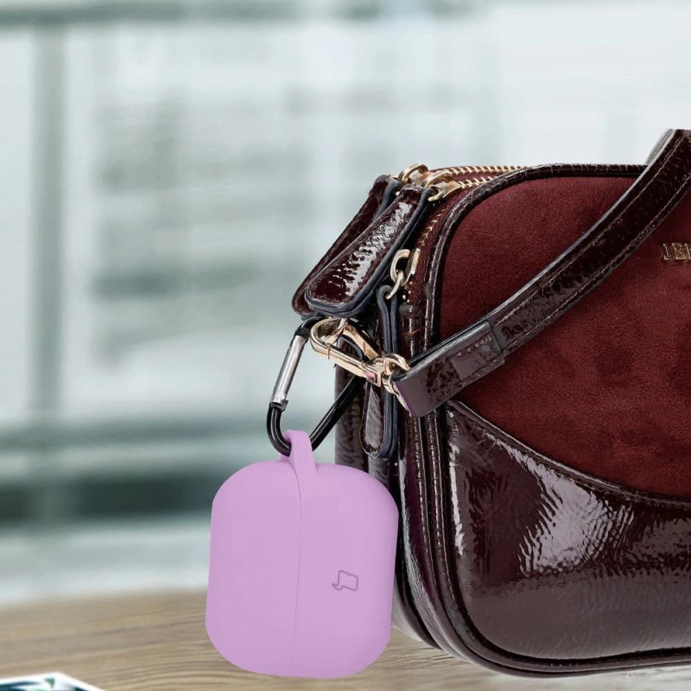 Silikonové pouzdro s karabinou Bizon Case Headphone Silicone pro Samsung Galaxy Buds 3 / 3 Pro světle fialové - 4