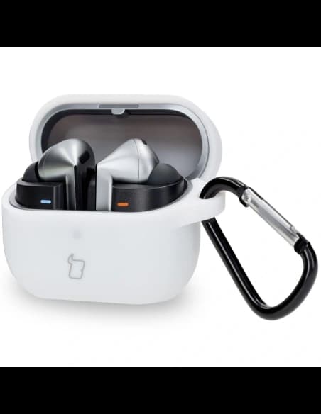 Bizon Case Headphone Silicone Samsung Galaxy Buds 3 / 3 Pro fehér