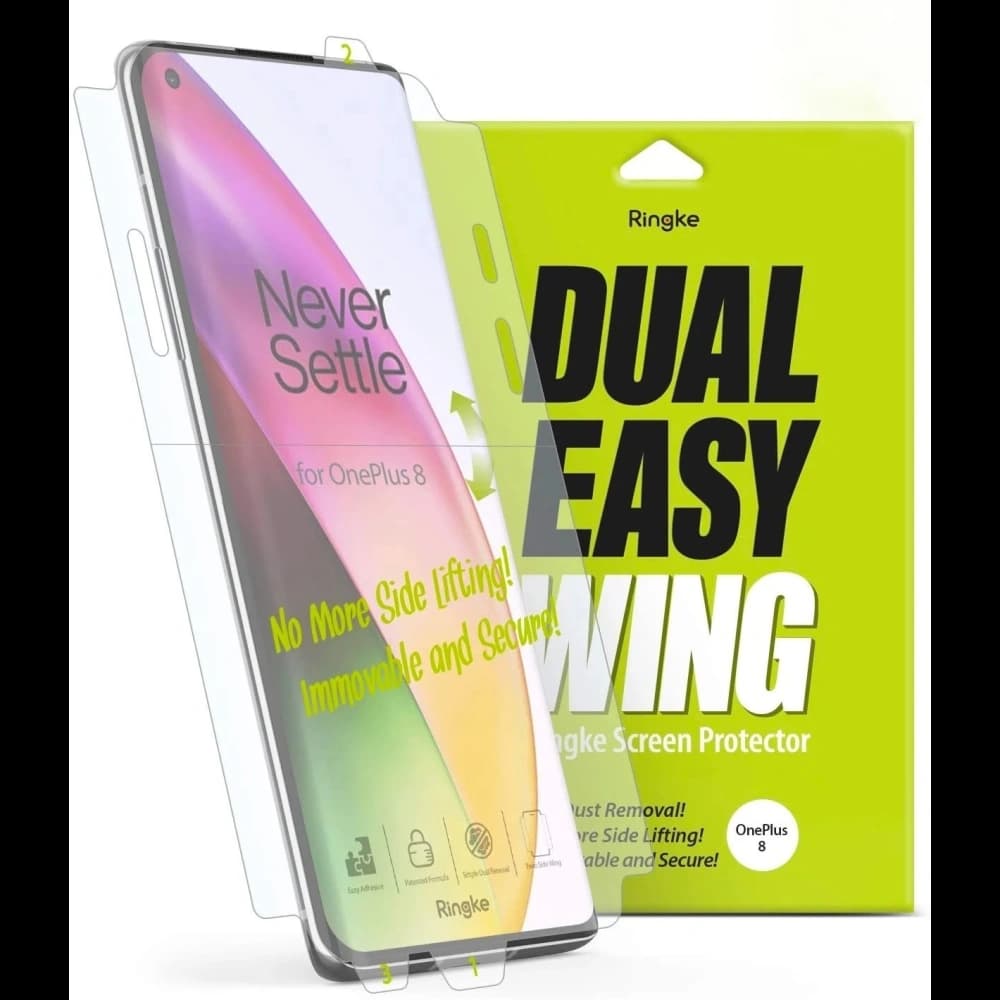 Hidrogél fólia Ringke Dual Easy Wing Full Cover OnePlus 8 [2 PACK] - 1