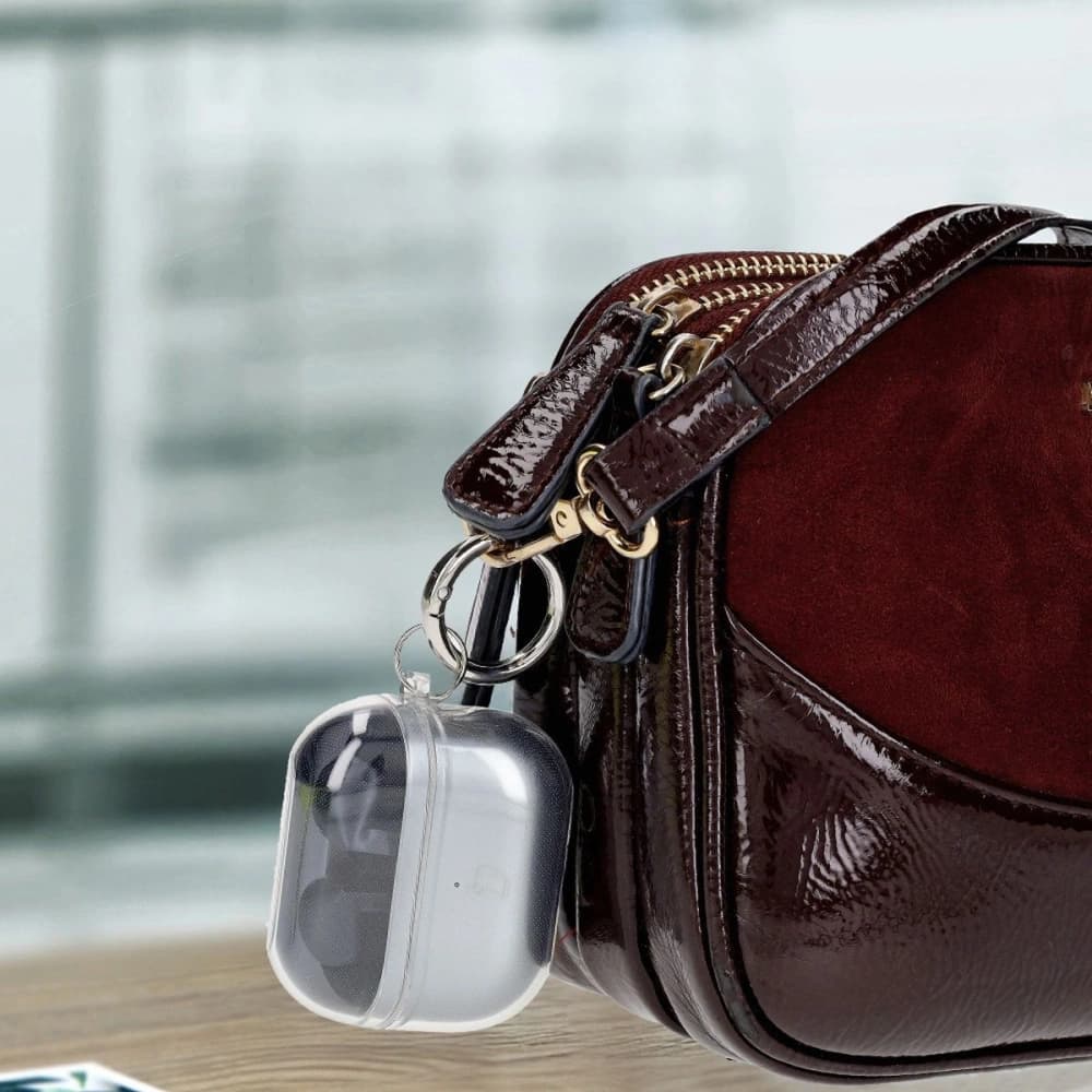 Elastické pouzdro s karabinkem Bizon Case Headphone Clear do Samsung Galaxy Buds 3/3 Pro průhledné - 4