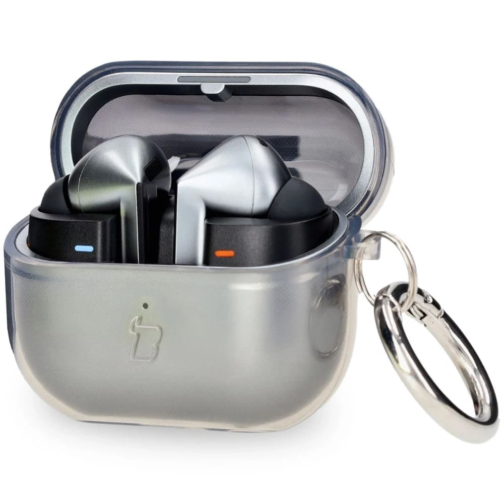 Bizon Case Fejhallgató Átlátszó Samsung Galaxy Buds 3/3 Pro átlátszó-fekete - 1