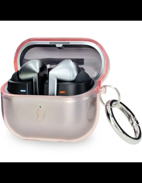 Bizon Case Headphone Clear Samsung Galaxy Buds 3/3 Pro átlátszó-rózsaszín