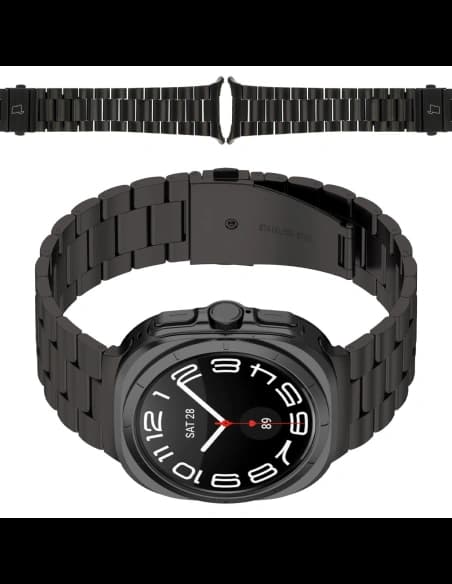 Bizon Strap Watch Aura Samsung Galaxy Watch Ultra 47 mm schwarz