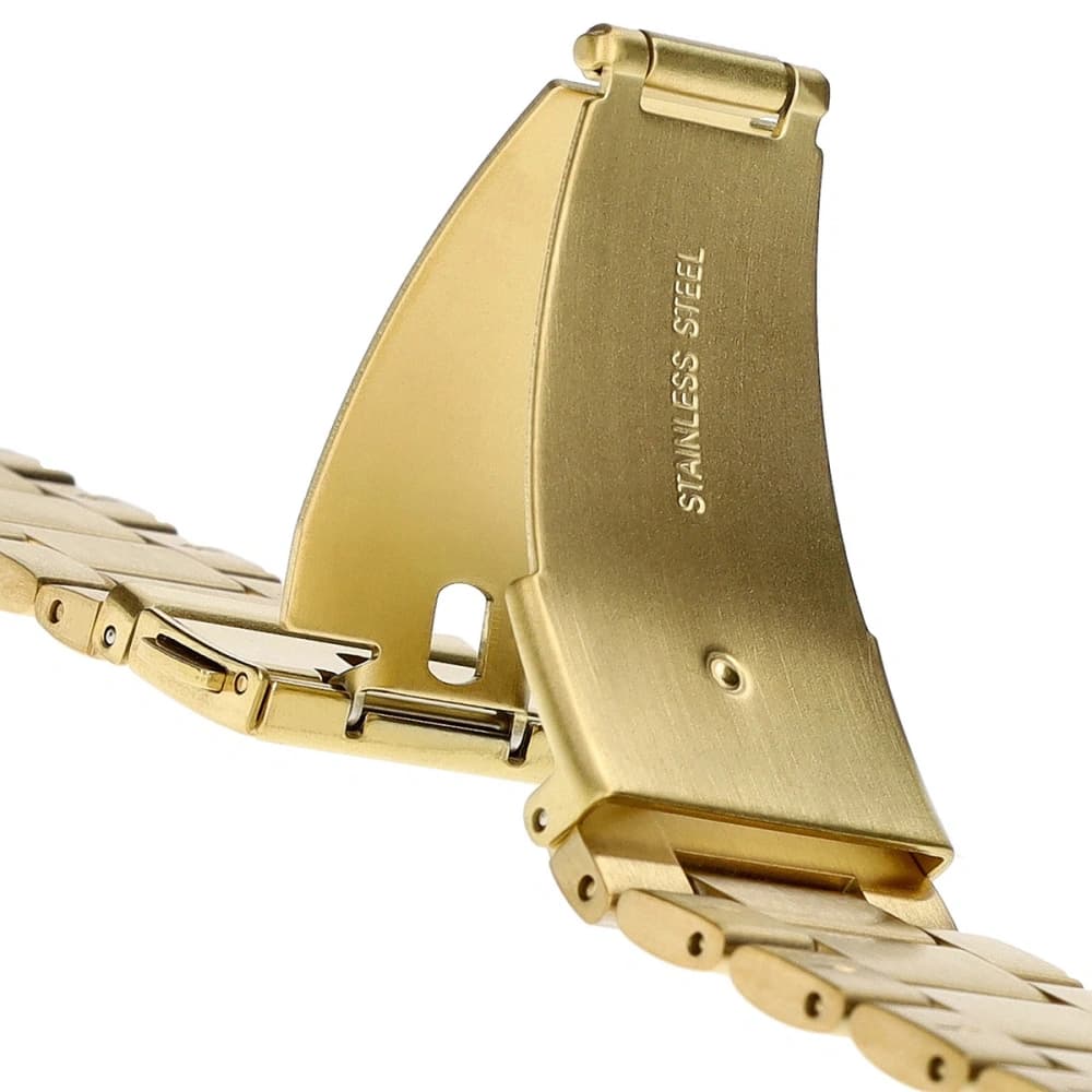 Pasek ze stali nierdzewnej Bizon Strap Watch Aura do Google Pixel Watch 3 45 mm zlatý - 4