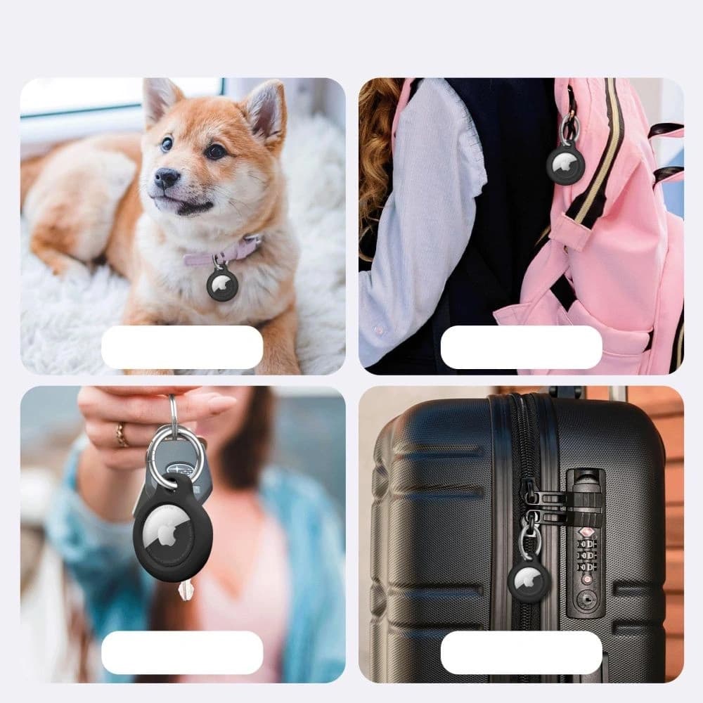 Tech-Protect Rau Apple Airtag Schwarz [2 PACK] - 8