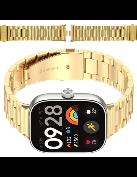 Bizon Strap Watch Aura Xiaomi Redmi Watch 4 / Smart Band 8 Pro / 9 Pro gold