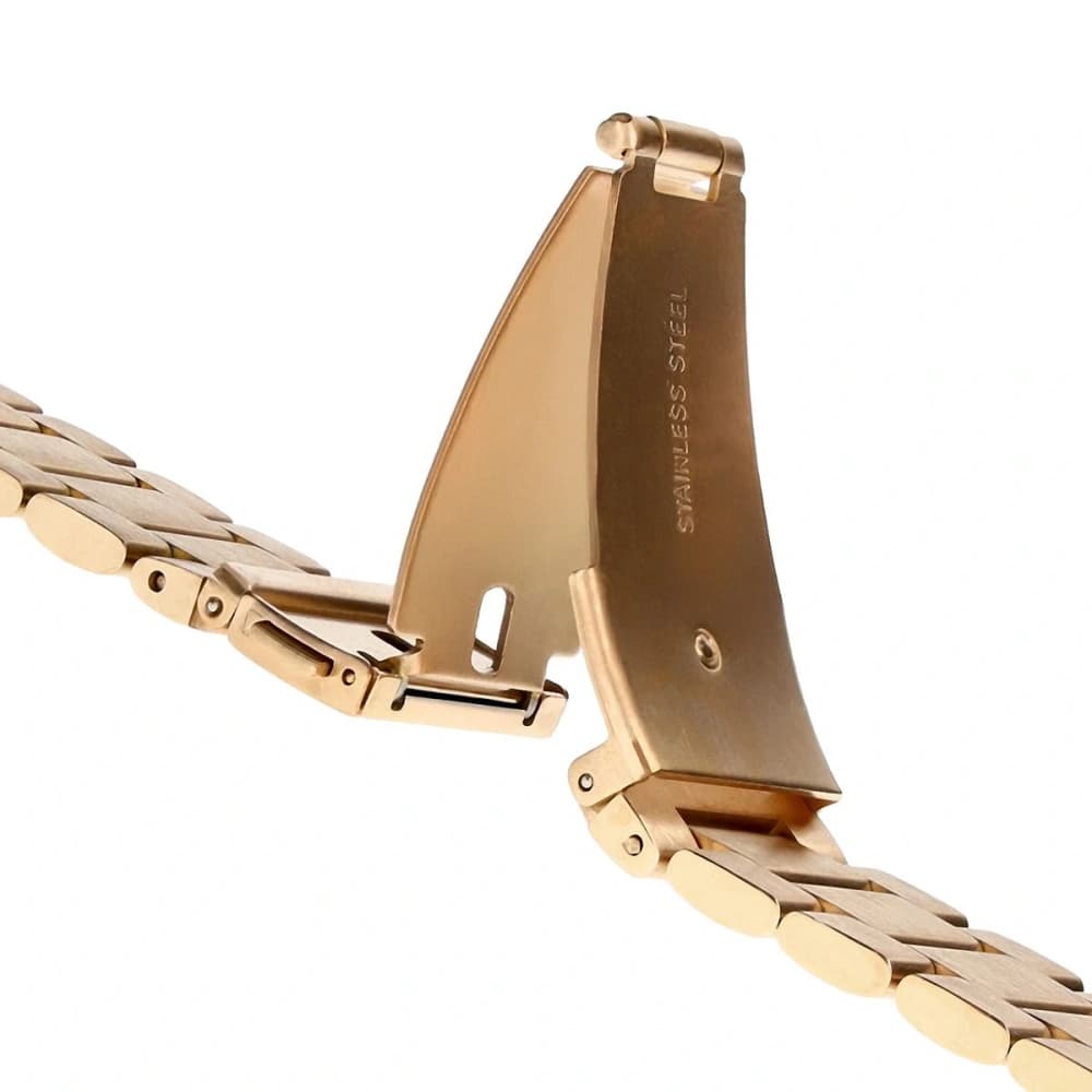 Pásek z nerezové oceli Bizon Strap Watch Aura do Samsung Galaxy Fit 3 růžovo-zlatý - 4