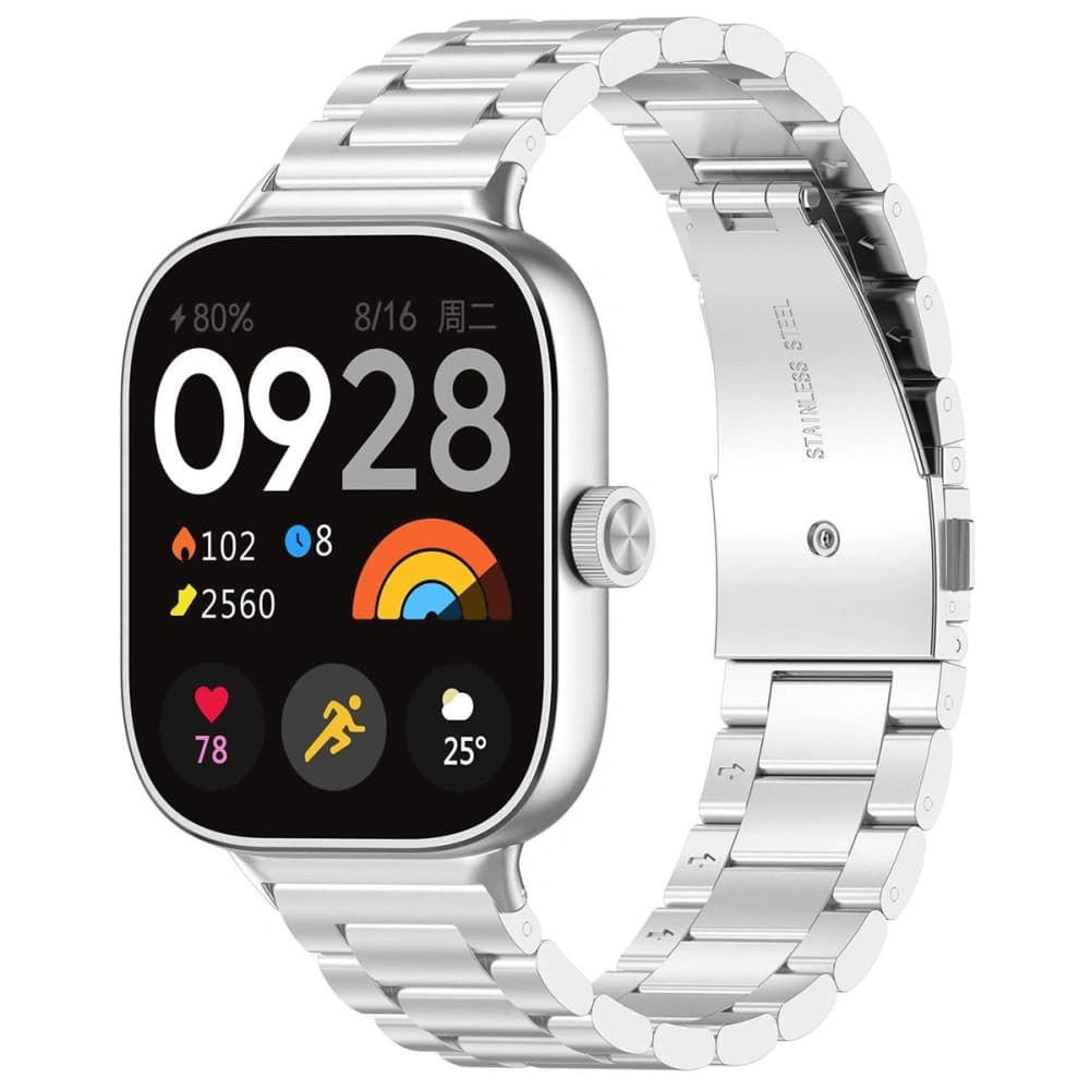 Bizon Strap Uhr Aura Xiaomi Redmi Uhr 4 / Smart Band 8 Pro / 9 Pro silber - 2
