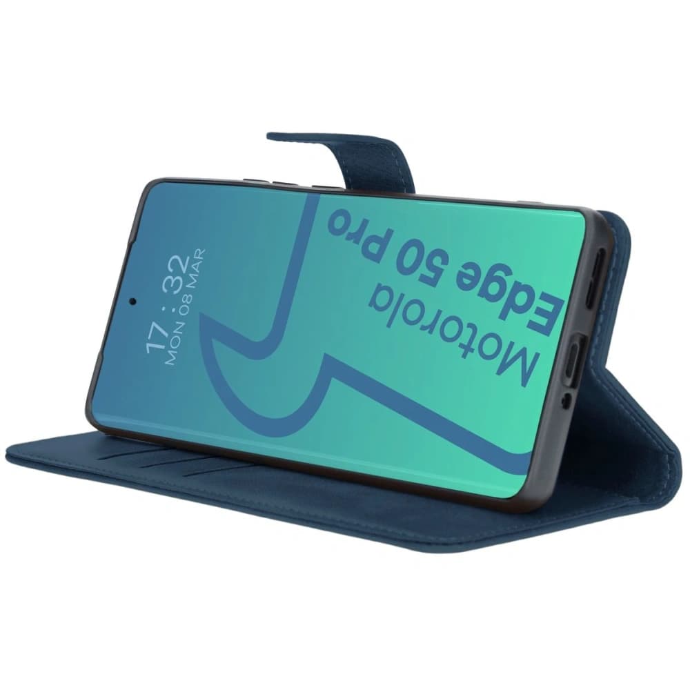 Husă Bizon pentru Motorola Edge 50 Pro, culoare albastru marin. - 6
