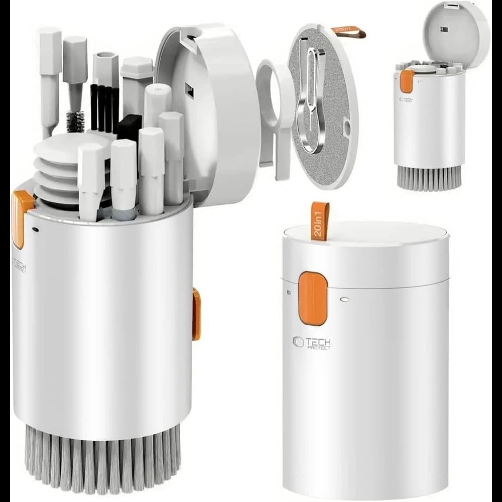 Tech-Protect Set de Curățare CS01 20in1 pentru Telefon & Căști & Tabletă & Laptop Alb - 3