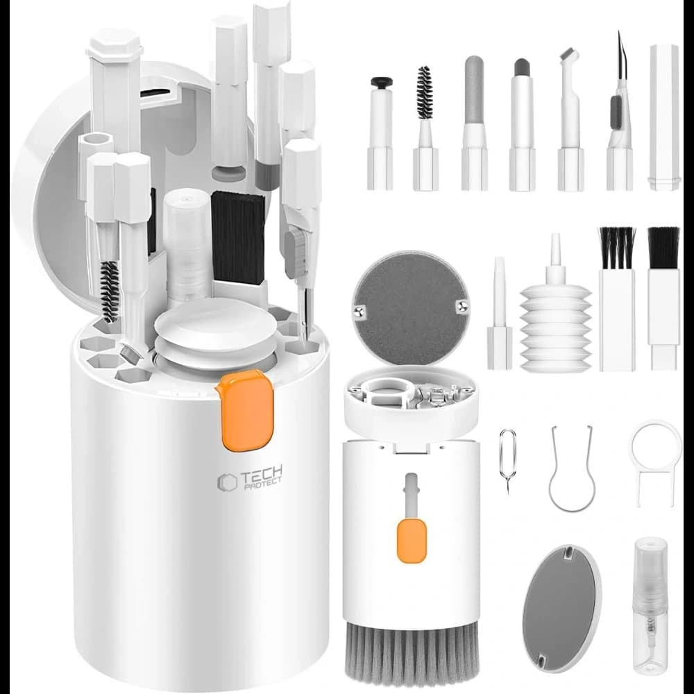 Tech-Protect Set de Curățare CS01 20in1 pentru Telefon & Căști & Tabletă & Laptop Alb - 4