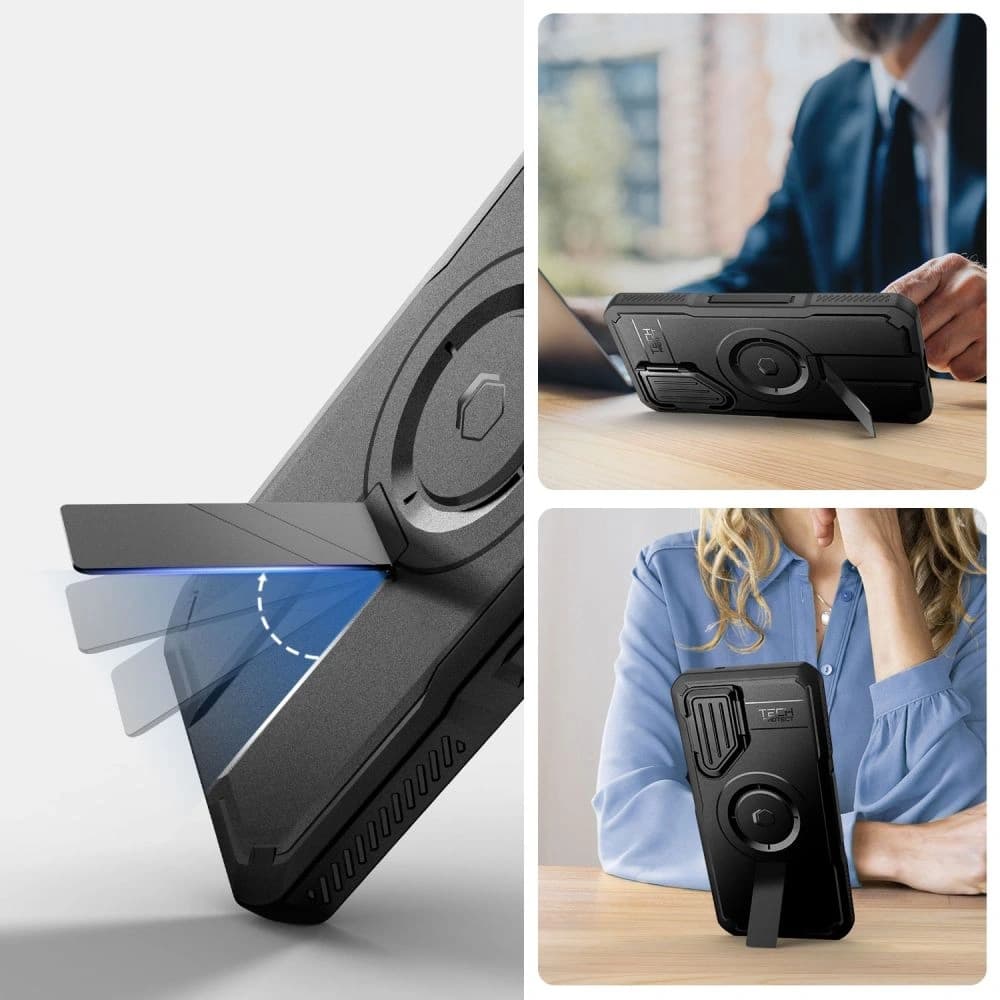 Tech-Protect Kevlar MagSafe+ Samsung Galaxy S25 Fekete - 3