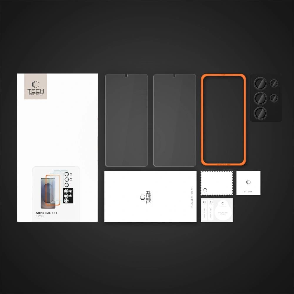 Tech-Protect Supreme Set Samsung Galaxy S25 Ultra Klar [3 PACK] - 6