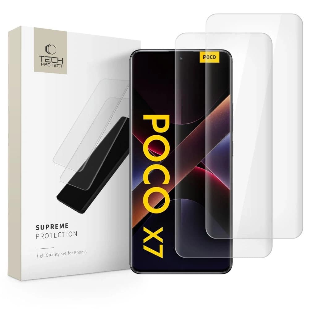 Tech-Protect Üveg UV+ Xiaomi Redmi Note 14 Pro 4G / 5G / 14 Pro+ Plus 5G / Poco X7 5G Átlátszó [2 PACK] - 1