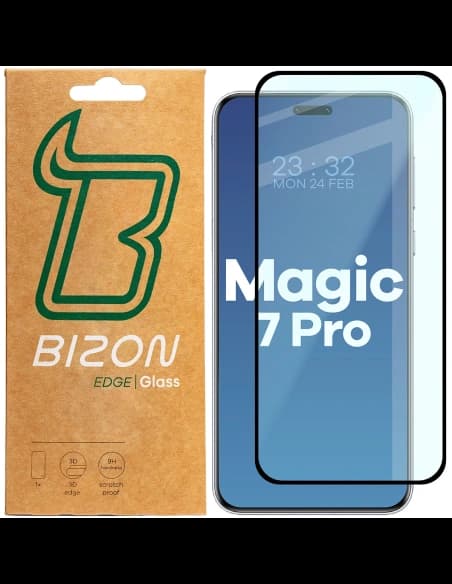 Bizon Glass Edge 3D Honor Magic7 Pro black frame