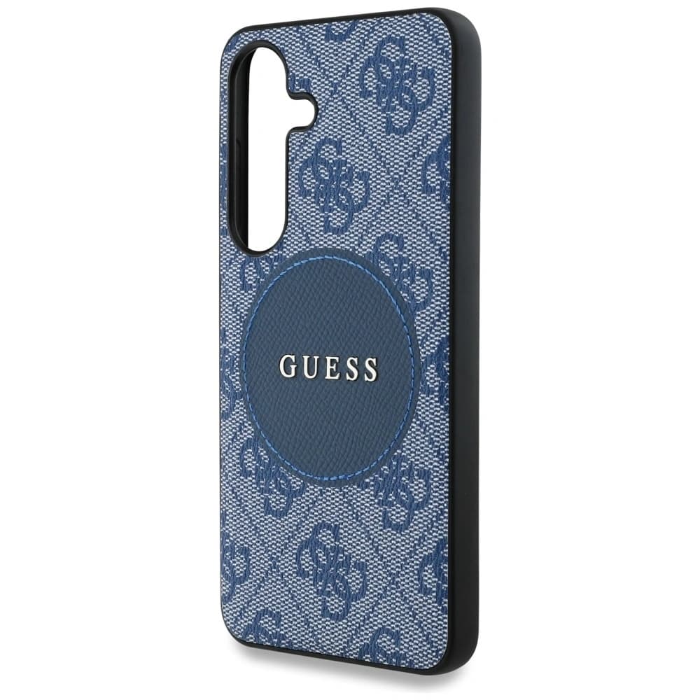Etui Guess 4G Round Patch Classic Logo MagSafe pro Samsung Galaxy S25+ Plus modré - 6